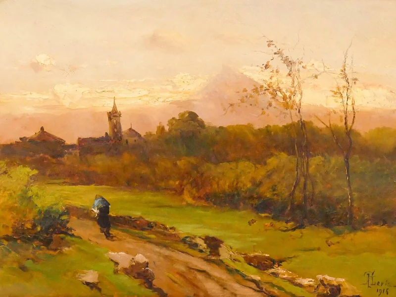 1879-Giuseppe Augusto Levis - Paesaggio italiano